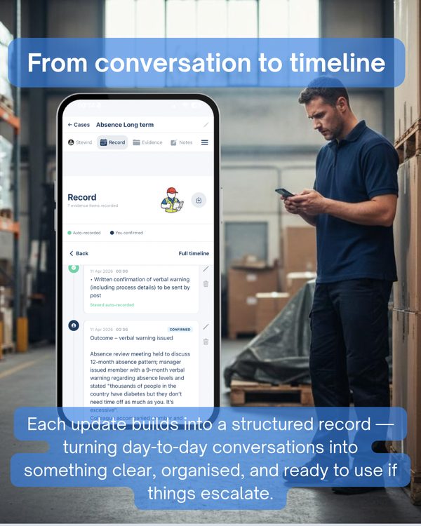 From conversation to timeline