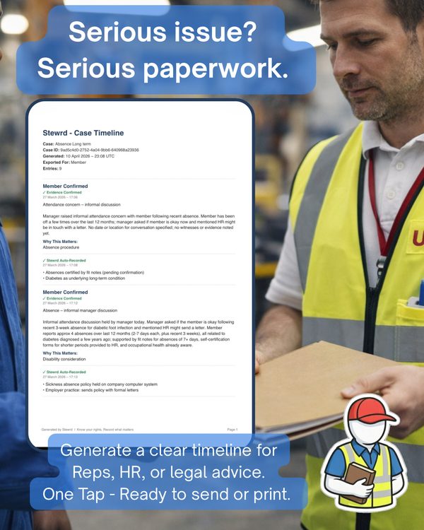 Serious issue, serious paperwork — your case pack