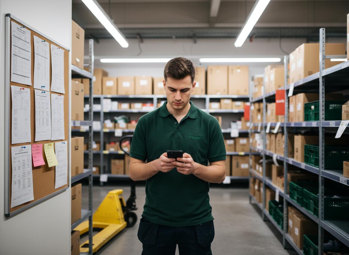 A worker opening a case in Stewrd